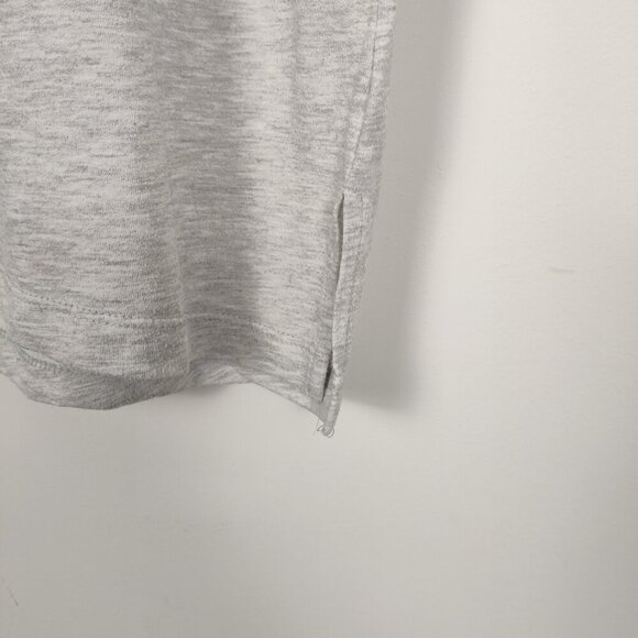 Muni Muni Women's Sweatshirt Tunic Dress Silver Gray Hooded Size Large Oversized - Picture 2 of 9